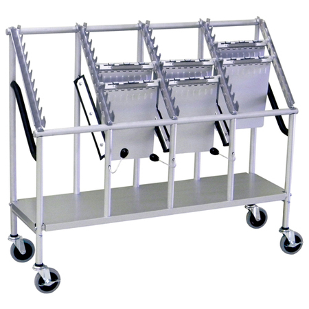 OMNIMED 4 Tier Wheeled Chart Carrier File Cart 263840